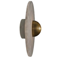 Kampala Brushed Brass Marble Led Wall Sconce 20 Cm - Heka Lighting & Trading Limited