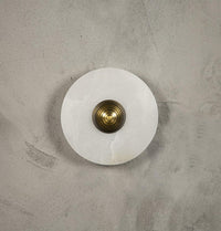 Kampala Brushed Brass Marble Led Wall Sconce 25 Cm - Heka Lighting & Trading Limited