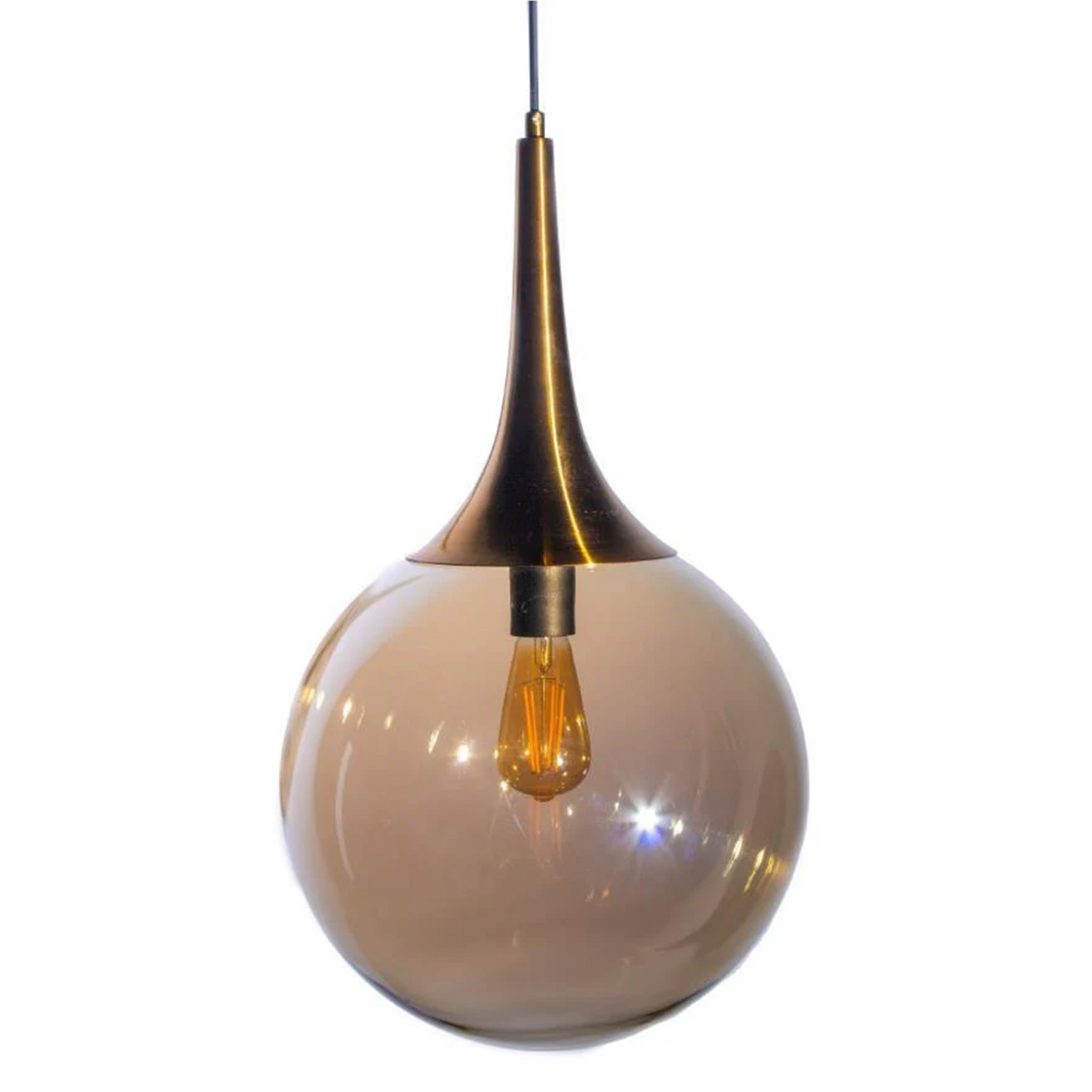 Karatay Brown Glass Pendant Light Chandelier 25 Cm - Heka Lighting & Trading Limited