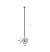 Karatay Brown Glass Pendant Light Chandelier 25 Cm - Heka Lighting & Trading Limited