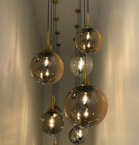 Karatay Brown Glass Pendant Light Chandelier 35 Cm - Heka Lighting & Trading Limited