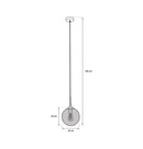 Karatay Smoked Glass Pendant Light Chandelier 25 Cm - Heka Lighting & Trading Limited