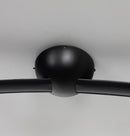 Kinþasa Black Leather Five Smoked Glass Flush Mount Ceiling Light - Heka Lighting & Trading Limited