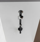 Kinþasa Black Leather Four Smoked Glass Flush Mount Ceiling Light - Heka Lighting & Trading Limited