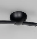 Kinþasa Black Leather Four Smoked Glass Flush Mount Ceiling Light - Heka Lighting & Trading Limited