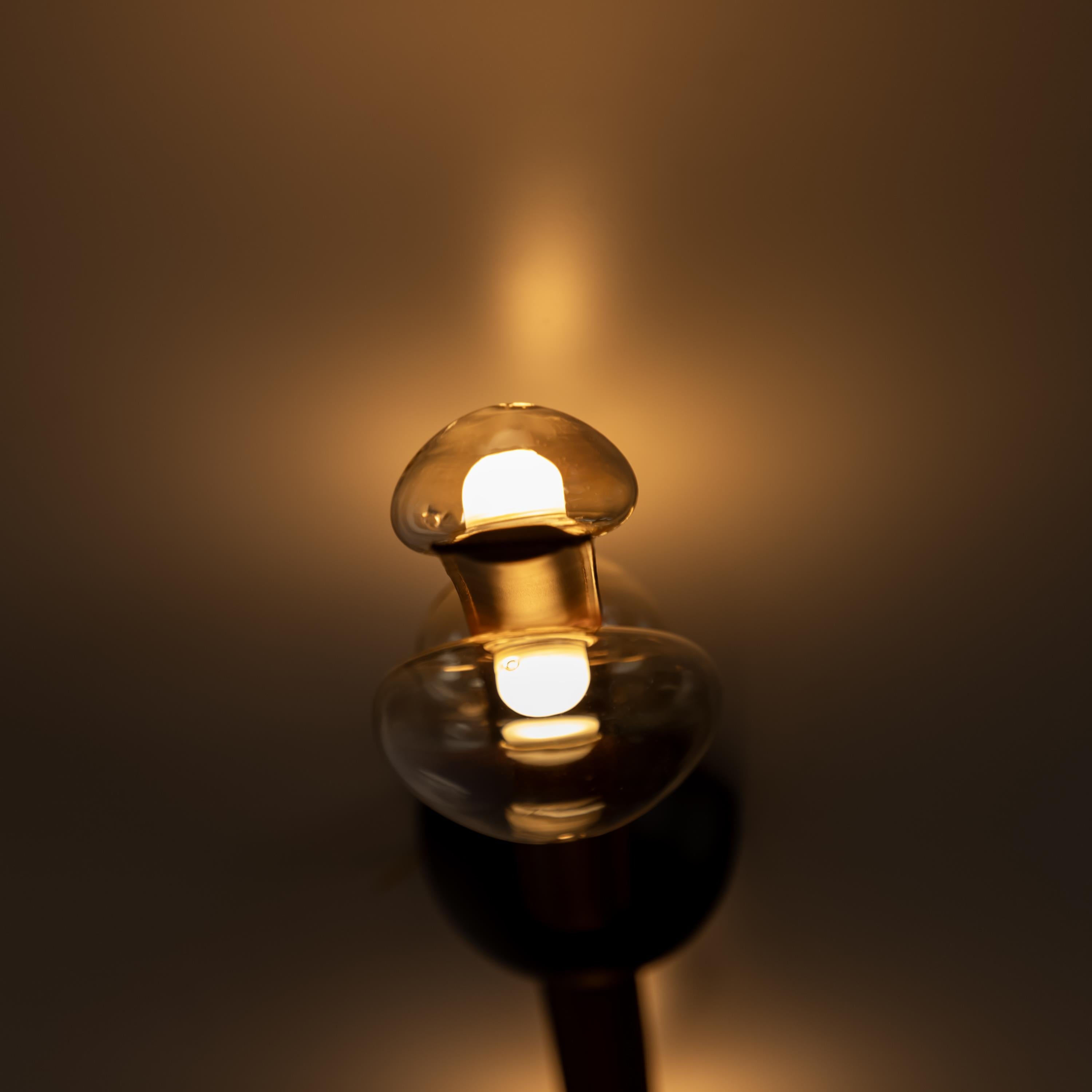 Kinþasa Brown Leather Five Honey Glass Flush Mount Ceiling Light - Heka Lighting & Trading Limited