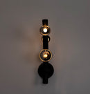 Kinshasa Black Leather Three Smoked Glass Wall Sconce - Heka Lighting & Trading Limited