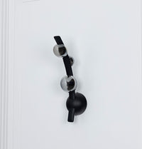 Kinshasa Black Leather Three Smoked Glass Wall Sconce - Heka Lighting & Trading Limited