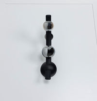 Kinshasa Black Leather Three Smoked Glass Wall Sconce - Heka Lighting & Trading Limited