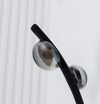 Kinshasa Black Leather Three Smoked Glass Wall Sconce - Heka Lighting & Trading Limited