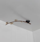 Kinshasa Brown Leather Four Honey Glass Flush Mount Ceiling Light - Heka Lighting & Trading Limited