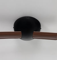Kinshasa Brown Leather Four Honey Glass Flush Mount Ceiling Light - Heka Lighting & Trading Limited