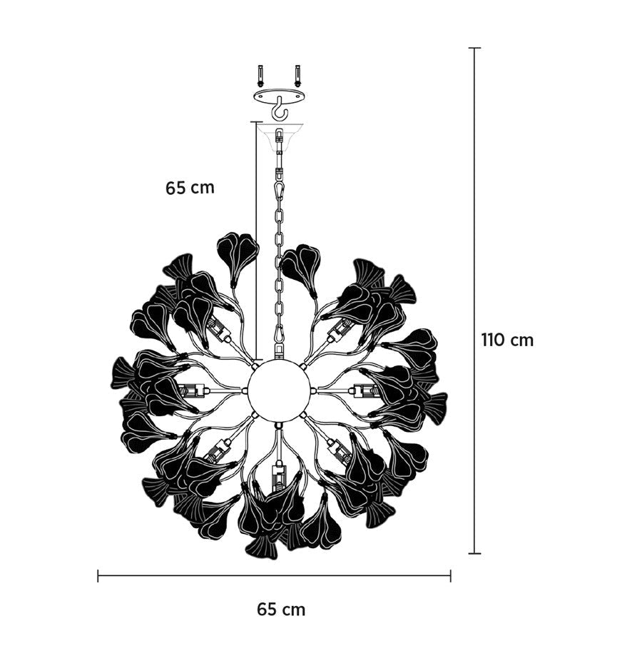 Komor Gold Chandelier 65 Cm - Heka Lighting & Trading Limited