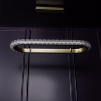 Kongo Frosted Glass Soft Antique Dining Table Chandelier - Heka Lighting & Trading Limited