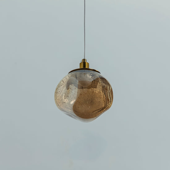 Kopenhag Bubbly Honey Glass Antique Pendant Light