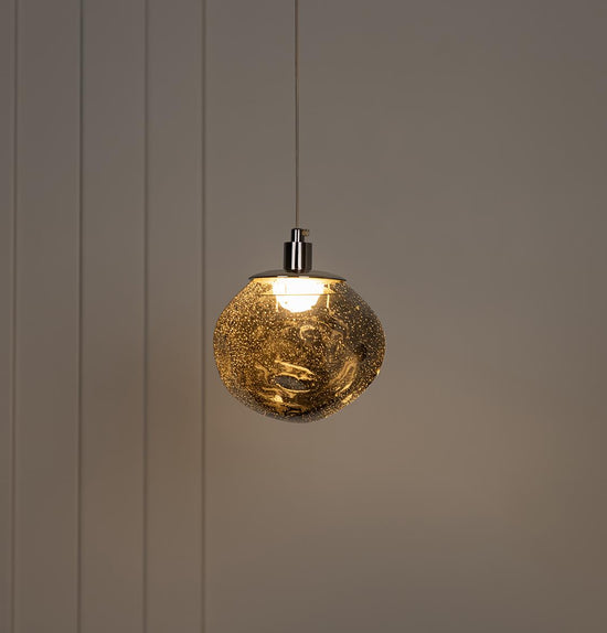 Kopenhag Bubbly Smoked Glass Chrome Pendant Light
