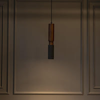 Kovak Single Black Concrete Gu10 Pendant Light Chandelier - Heka Lighting & Trading Limited