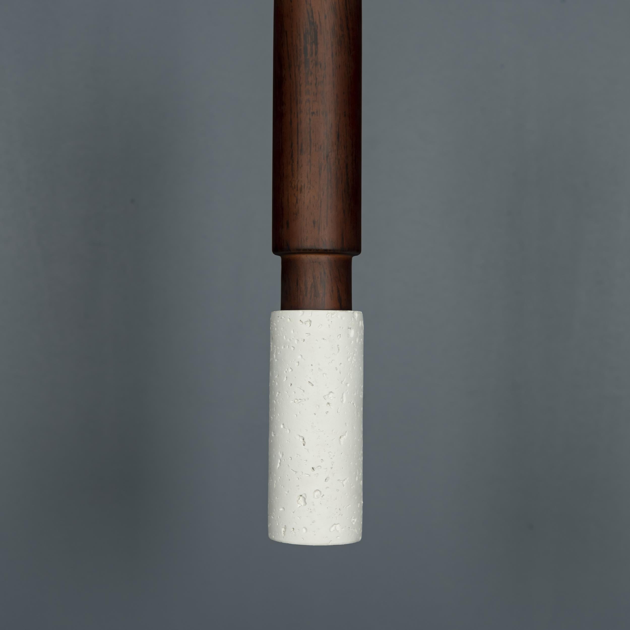Kovak Single White Concrete Gu10 Pendant Light Chandelier - Heka Lighting & Trading Limited