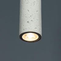 Kovak Single White Concrete Gu10 Pendant Light Chandelier - Heka Lighting & Trading Limited