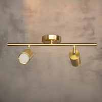 Koza 2-Piece Brushed Brass Wall Sconce - Heka Lighting & Trading Limited