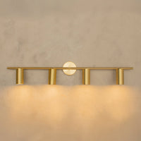Koza 4-Piece Brushed Brass Wall Sconce - Heka Lighting & Trading Limited