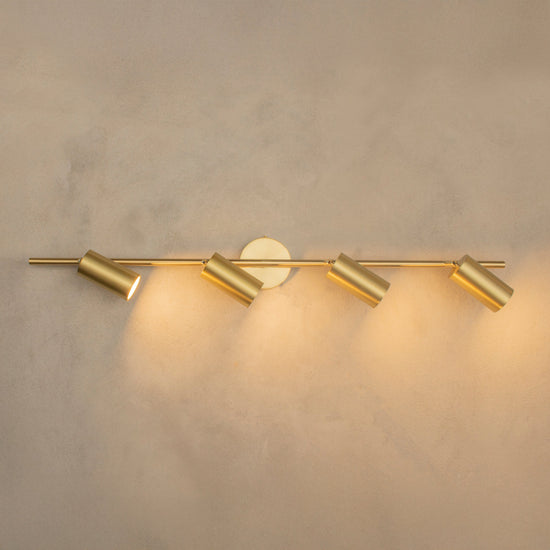Koza 4-Piece Brushed Brass Wall Sconce