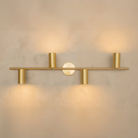 Koza 4-Piece Brushed Brass Wall Sconce - Heka Lighting & Trading Limited