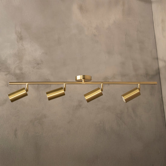 Koza 4-Piece Brushed Brass Wall Sconce