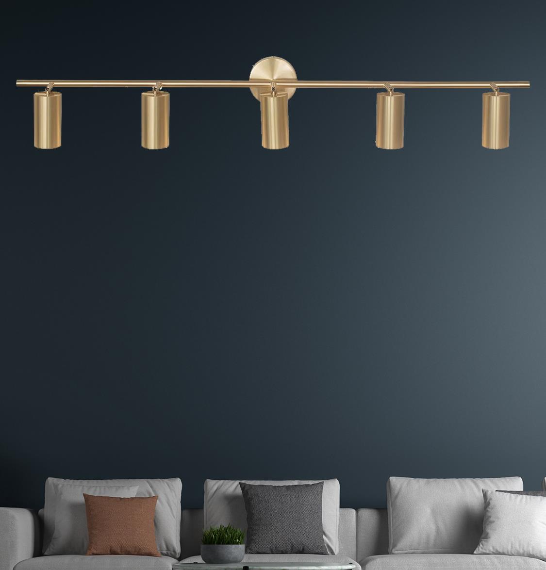 Koza Five Brushed Brass Wall Sconce - Heka Lighting & Trading Limited