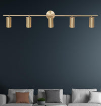 Koza Five Brushed Brass Wall Sconce - Heka Lighting & Trading Limited