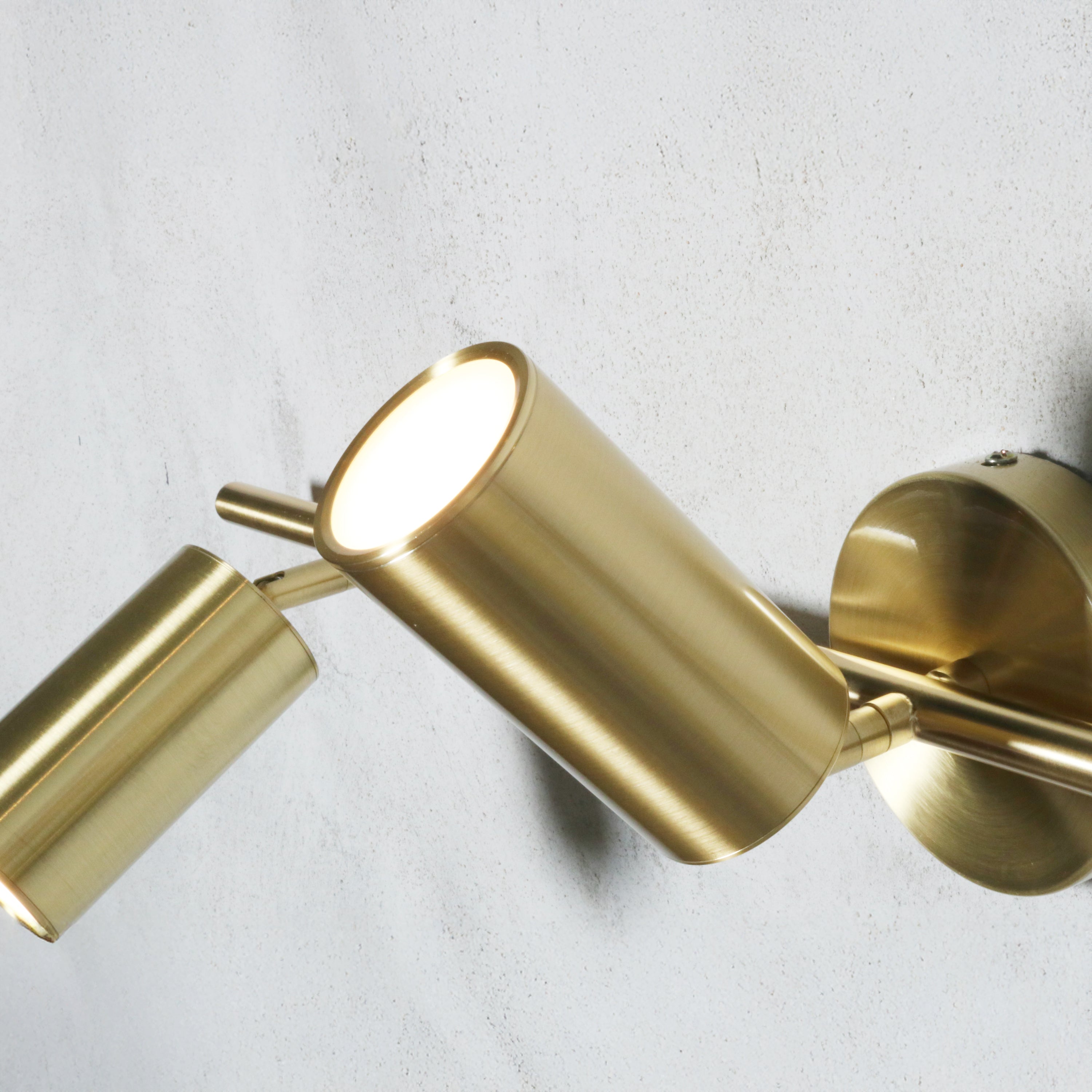 Koza Triple Brushed Brass Wall Sconce - Heka Lighting & Trading Limited