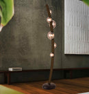 Labranda 6 Honey Glass Brown Leather Floor Lamp - Heka Lighting & Trading Limited