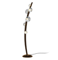 Labranda 6 Honey Glass Brown Leather Floor Lamp - Heka Lighting & Trading Limited
