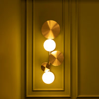 Lahey Soft Double Brushed Brass Wall Sconce - Heka Lighting & Trading Limited