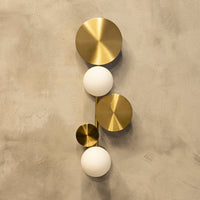 Lahey Soft Double Brushed Brass Wall Sconce - Heka Lighting & Trading Limited