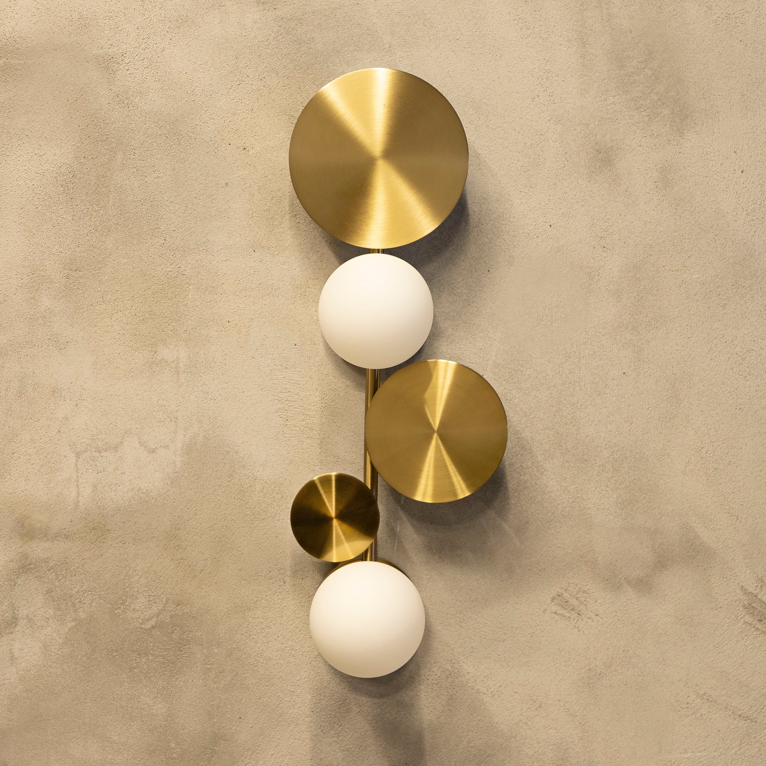 Lahey Soft Double Brushed Brass Wall Sconce - Heka Lighting & Trading Limited
