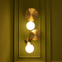 Lahey Soft Double Brushed Brass Wall Sconce - Heka Lighting & Trading Limited