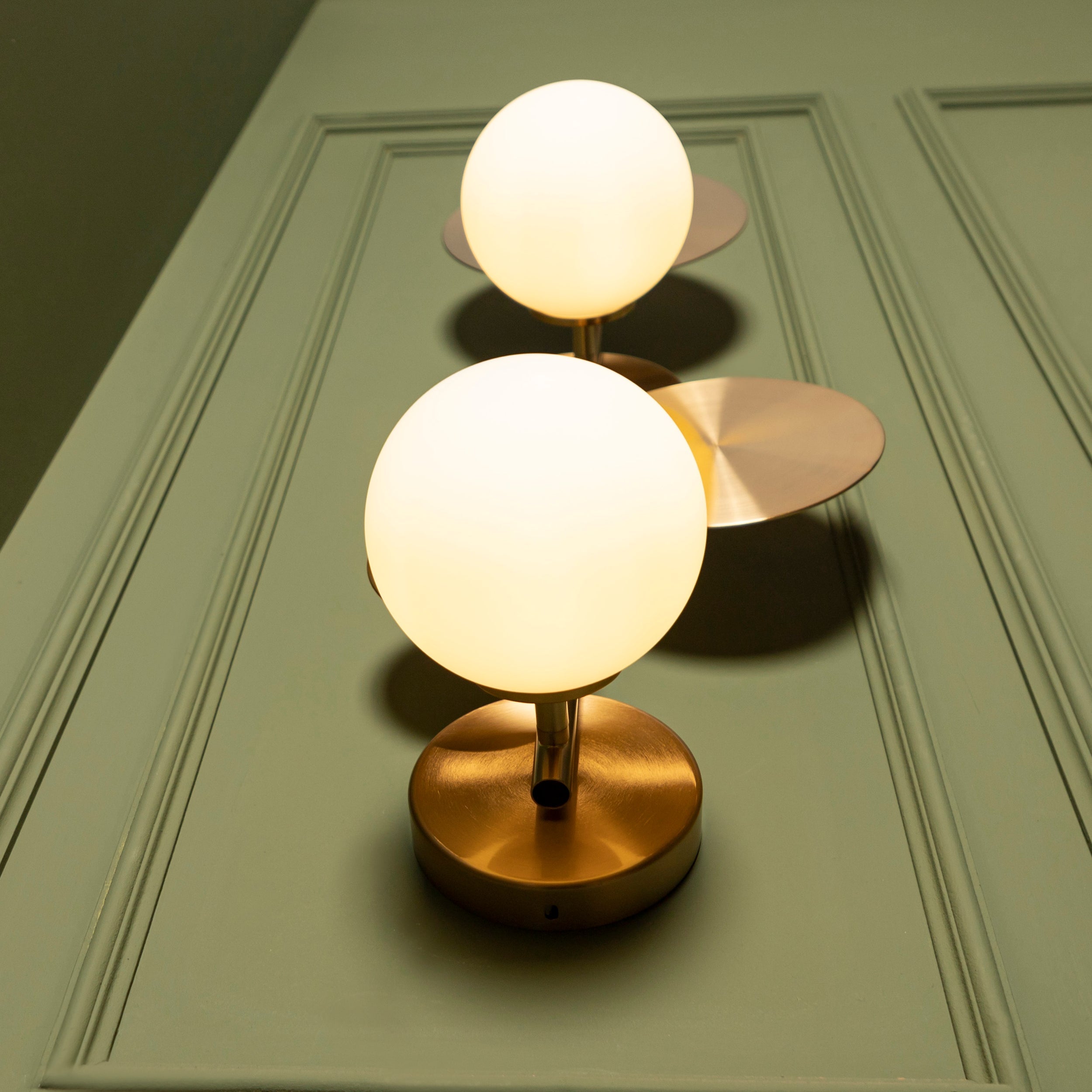 Lahey Soft Double Brushed Brass Wall Sconce - Heka Lighting & Trading Limited