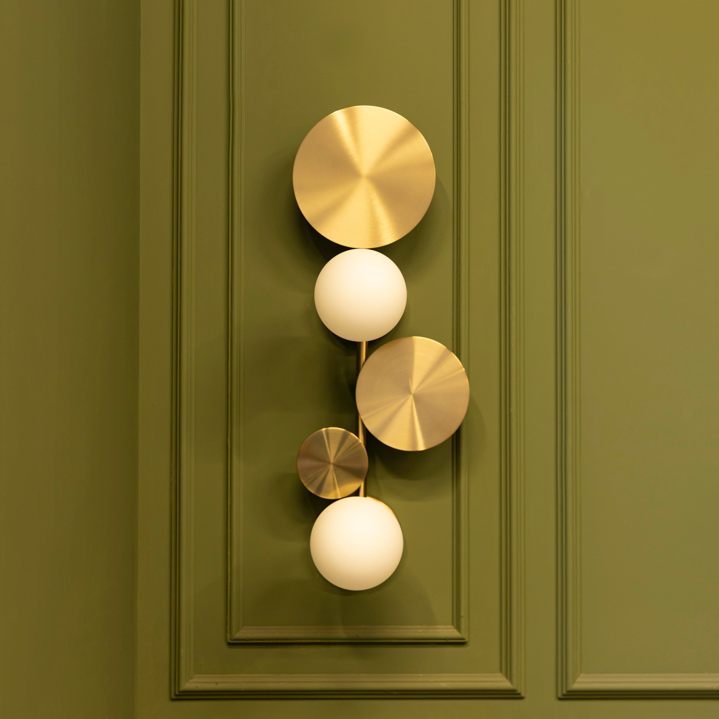Lahey Soft Double Brushed Brass Wall Sconce - Heka Lighting & Trading Limited