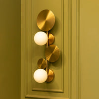 Lahey Soft Double Brushed Brass Wall Sconce - Heka Lighting & Trading Limited