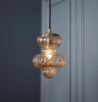 Lange Honey & Clear Glass Pendant Light - Heka Lighting & Trading Limited