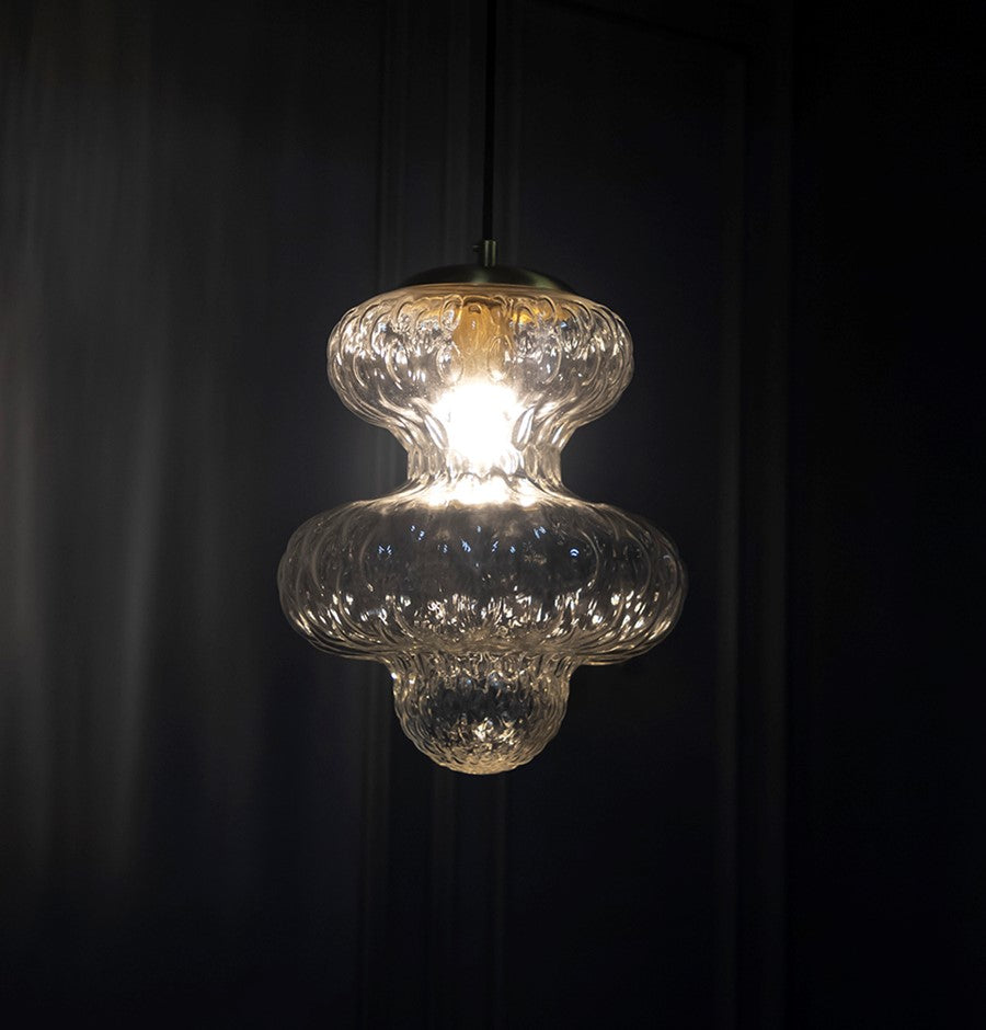Lange Honey & Clear Glass Pendant Light - Heka Lighting & Trading Limited