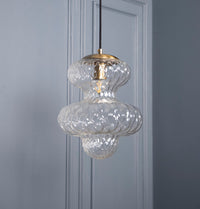 Lange Honey & Clear Glass Pendant Light - Heka Lighting & Trading Limited