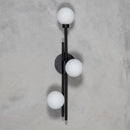 Likya Soft Three Glass Wall Sconce - Black - Heka Lighting & Trading Limited