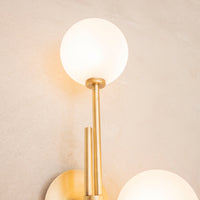Likya Soft Three Glass Wall Sconce - Brushed Brass - Heka Lighting & Trading Limited