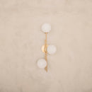 Likya Soft Three Glass Wall Sconce - Brushed Brass - Heka Lighting & Trading Limited