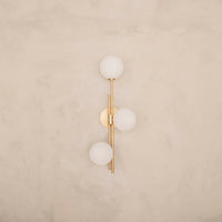 Likya Soft Three Glass Wall Sconce - Brushed Brass - Heka Lighting & Trading Limited