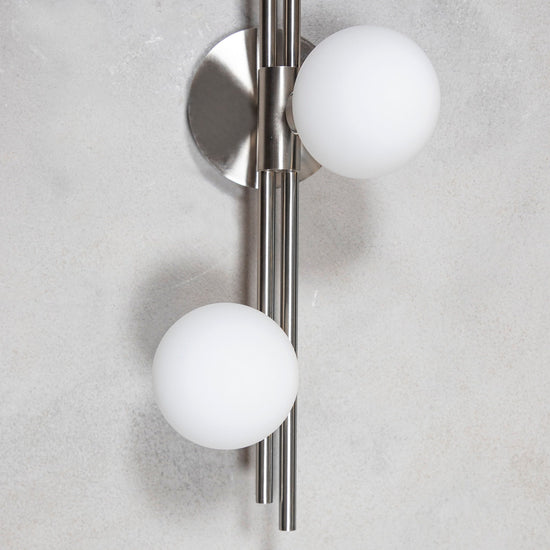 Likya Soft Three Glass Wall Sconce - Chrome