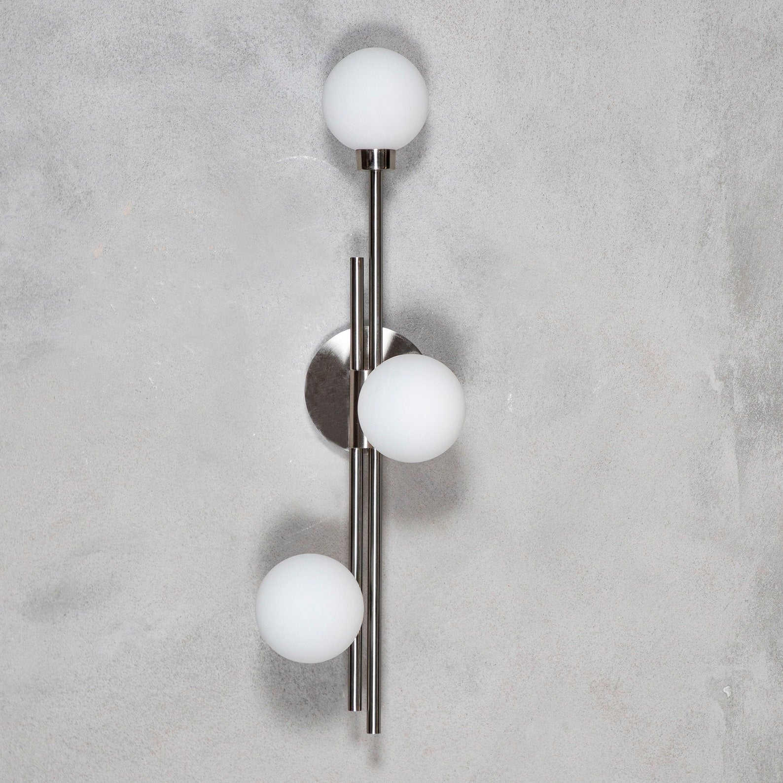 Likya Soft Three Glass Wall Sconce - Chrome - Heka Lighting & Trading Limited