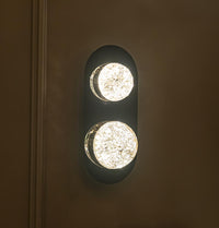 Lima Double Transparent Acrylic Platinum Led Wall Sconce - Heka Lighting & Trading Limited